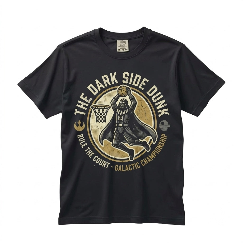 Retro 90s Hoops Sith Lord Graphic Basketball Streetwear Vintage Funny Meme Gift Unisex TShirt
