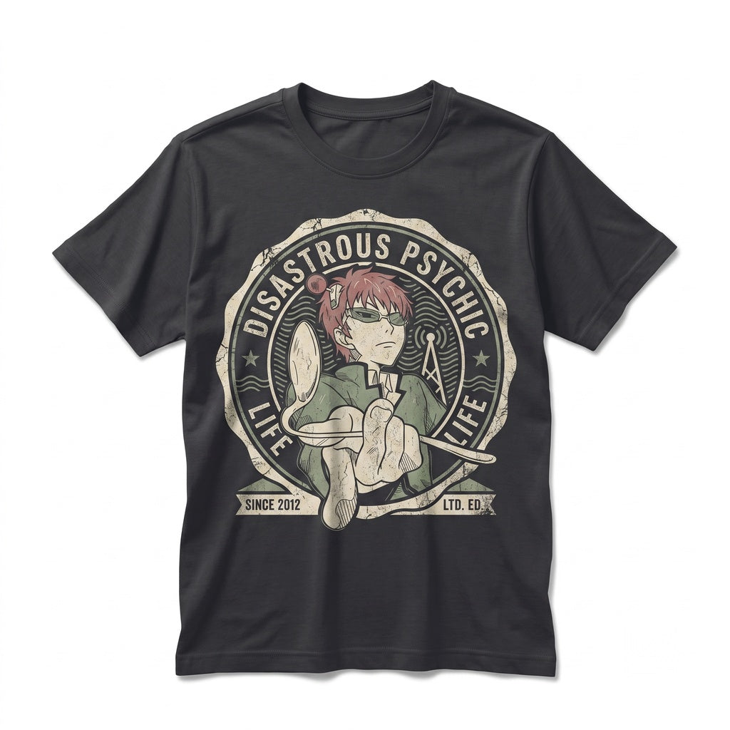 Saiki K Annoyed Face Psychic Anime Graphic Cotton Unisex TShirt