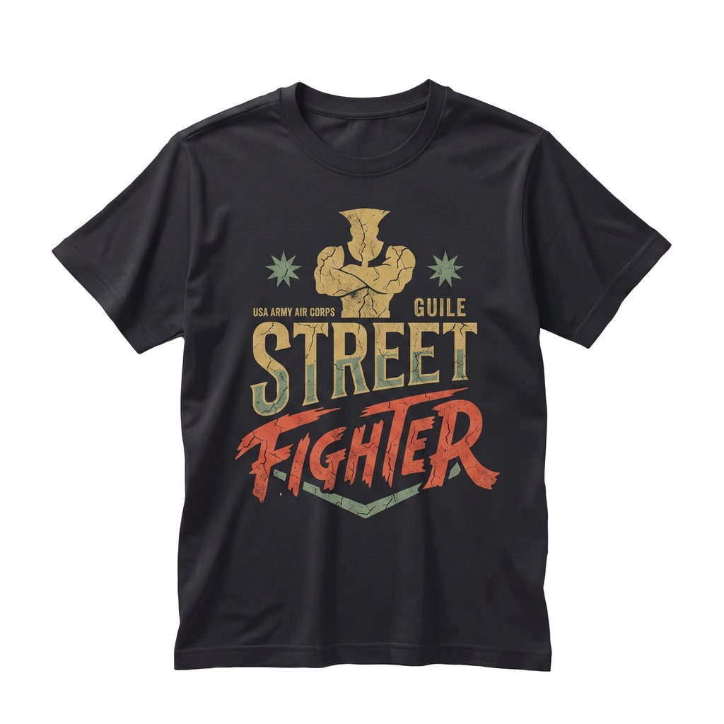 Guile Graphic Martial Arts Video Game Arcade Fighter Apparel Unisex TShirt