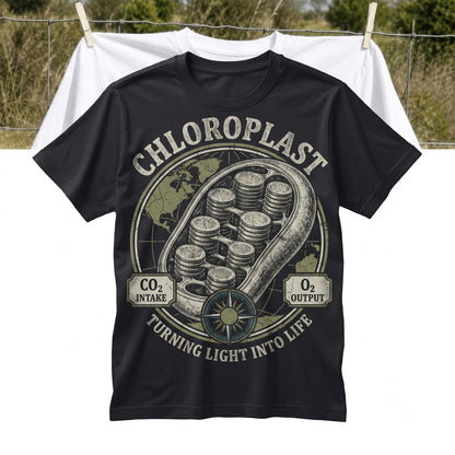 Chloroplast Turning Light Into Life Biology Vintage Science Graphic Gift for Teacher Unisex TShirt