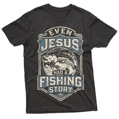 Funny Jesus Fishing Lover Cool Fisherman Gift For Him Dad Father Unisex TShirt