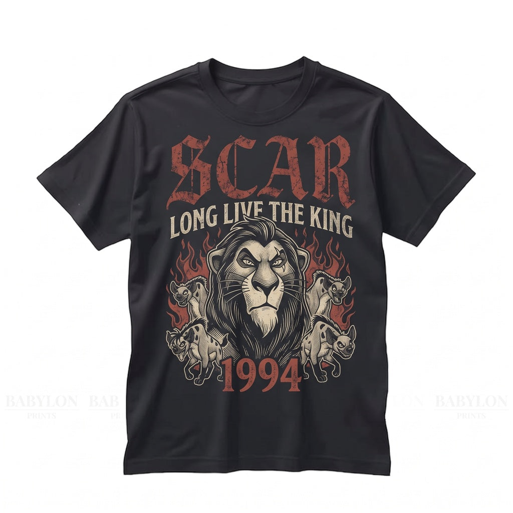 Vintage African Lion Villain Scar Graphic World Trip Vacation Gift Unisex TShirt