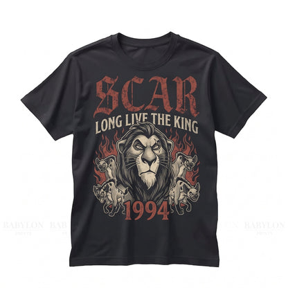 Vintage African Lion Villain Scar Graphic World Trip Vacation Gift Unisex TShirt