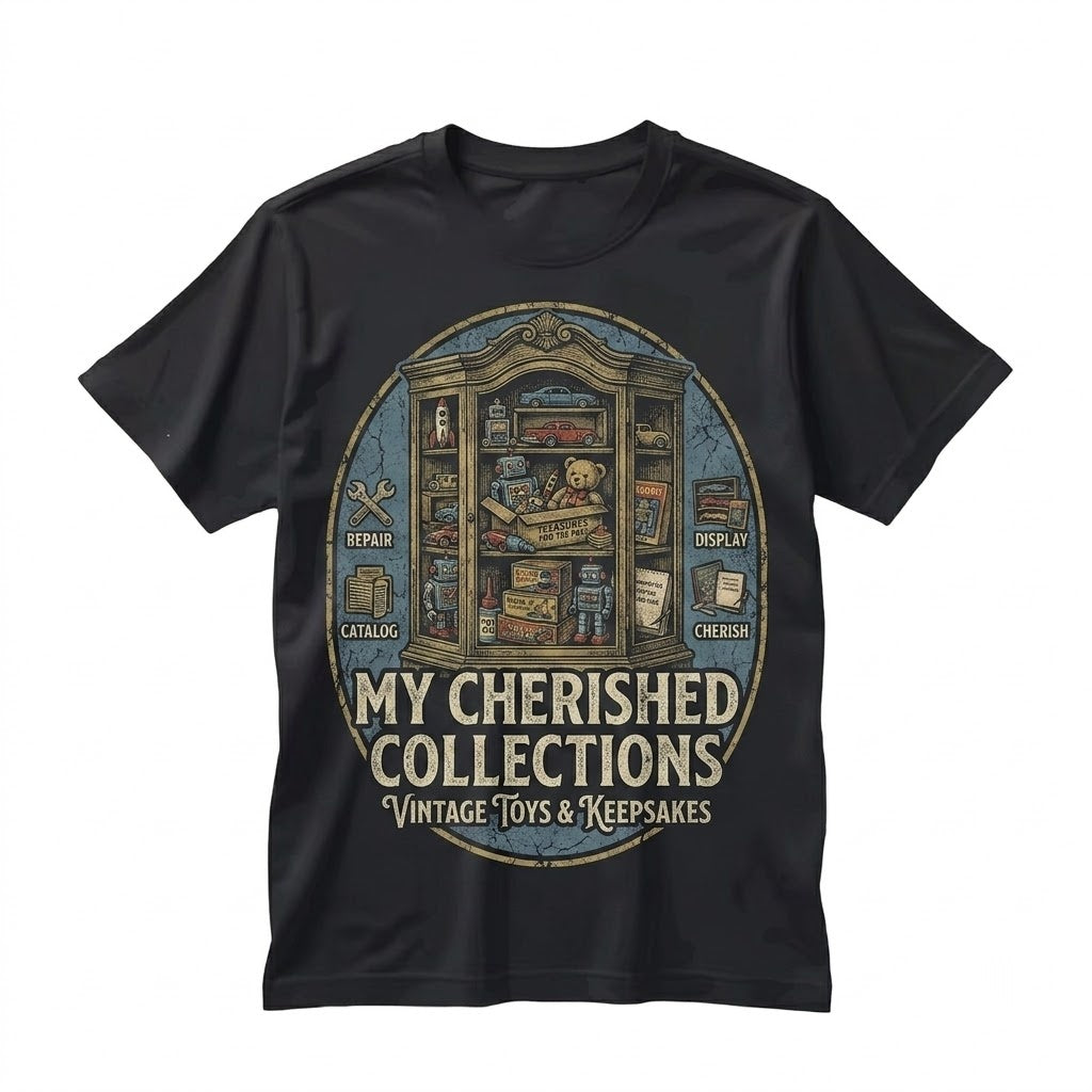 Retro Toy Collector Hobbyist Graphic Robot Car Illustration Unisex TShirt