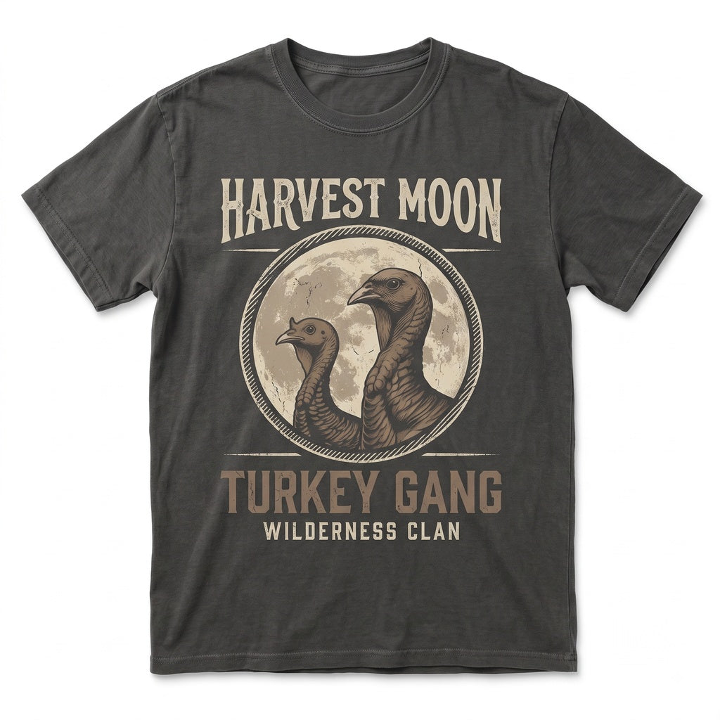 Vintage 90s Thanksgiving Turkey Farm Animal Full Moon Graphic Top Unisex TShirt