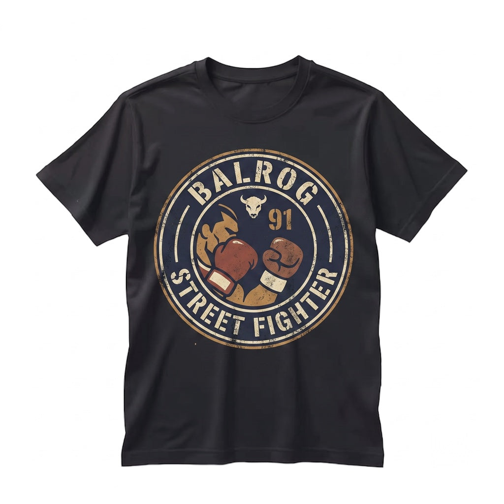 Retro Fighting Video Game Balrog Heavyweight Boxer Champion Edition Graphic Cotton Apparel Unisex TShirt