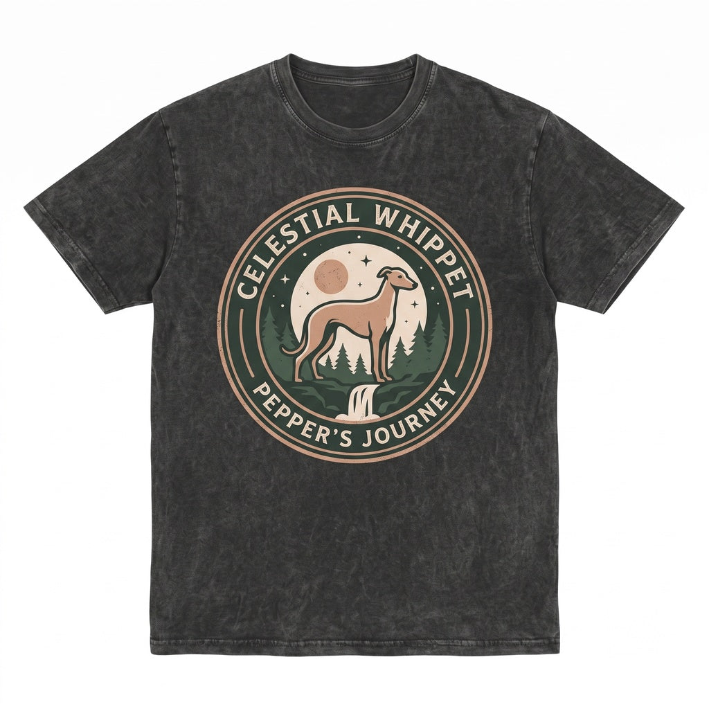 Whippet Howling To The Vintage Moon 90s Retro Animal Graphic Dog Mom Gift Unisex TShirt