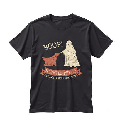 Halloween Boo-p Ghost Dog Apparel, Spooky Pet Costume, Cute Puppy Outfit, Unisex TShirt