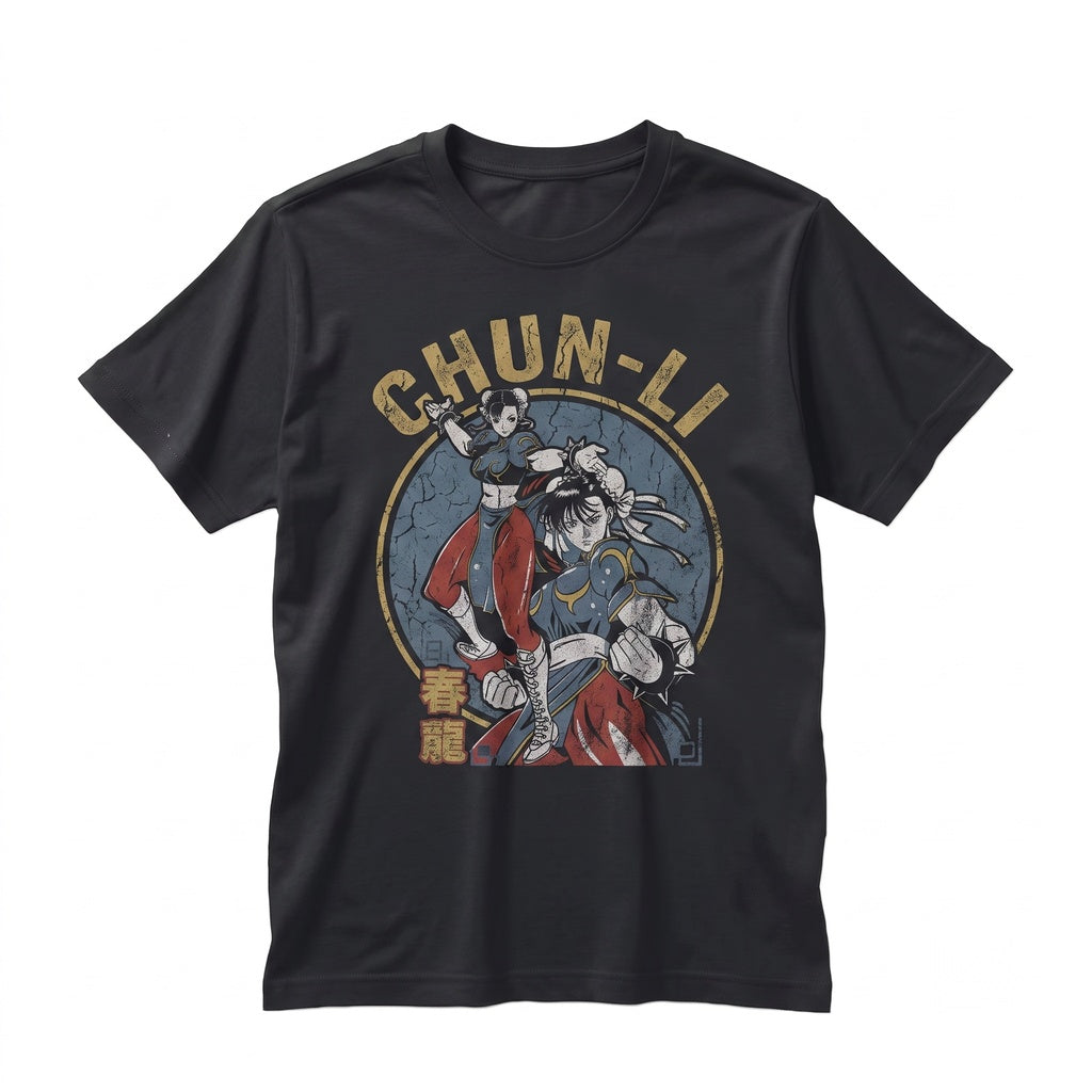 Chun Li Vintage Anime Retro 90s Fighter Arcade Gamer Graphic Top, Unisex TShirt