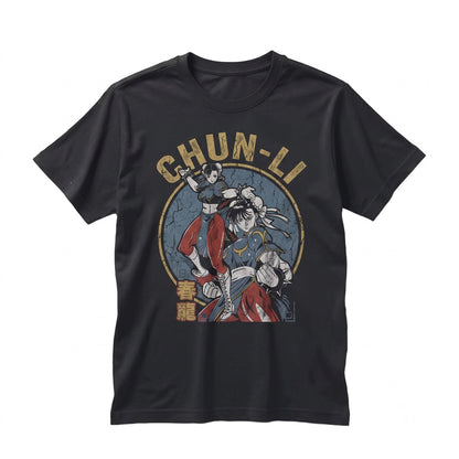 Chun Li Vintage Anime Retro 90s Fighter Arcade Gamer Graphic Top, Unisex TShirt