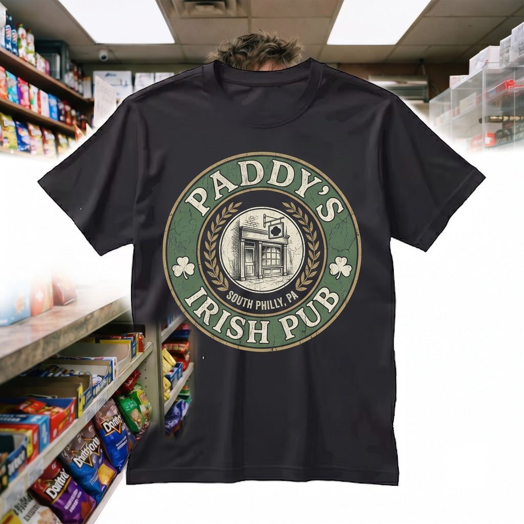 Paddys Pub Graphic Logo Irish Bar Philadelphia Sitcom Novelty Vintage Apparel Unisex TShirt