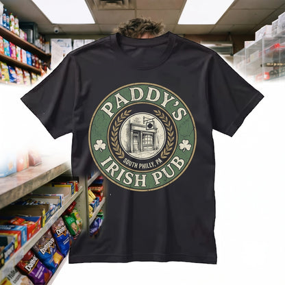 Paddys Pub Graphic Logo Irish Bar Philadelphia Sitcom Novelty Vintage Apparel Unisex TShirt
