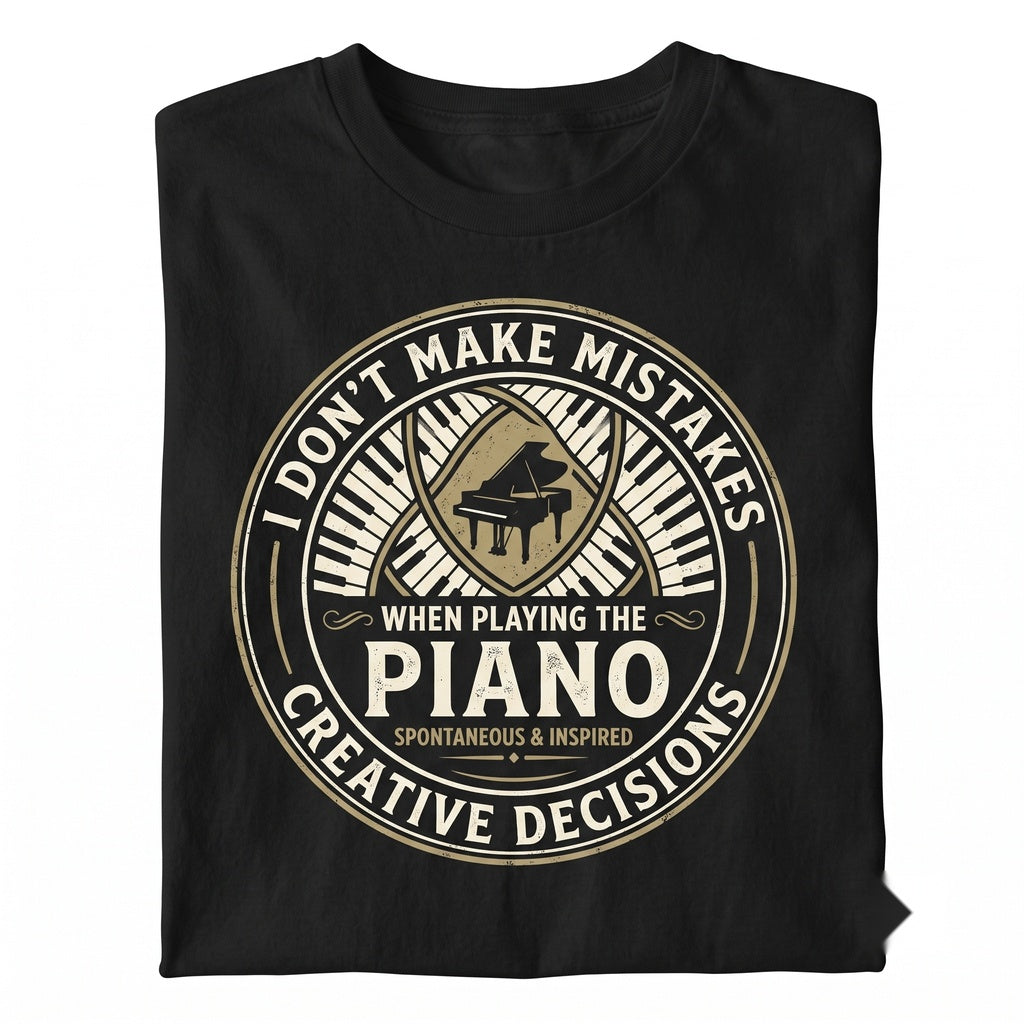 Piano Keyboard Player Musical Instrument Lover Concert Band Practice Instructor Student Gift Unisex TShirt