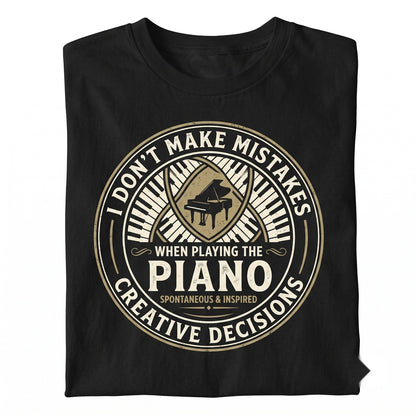 Piano Keyboard Player Musical Instrument Lover Concert Band Practice Instructor Student Gift Unisex TShirt