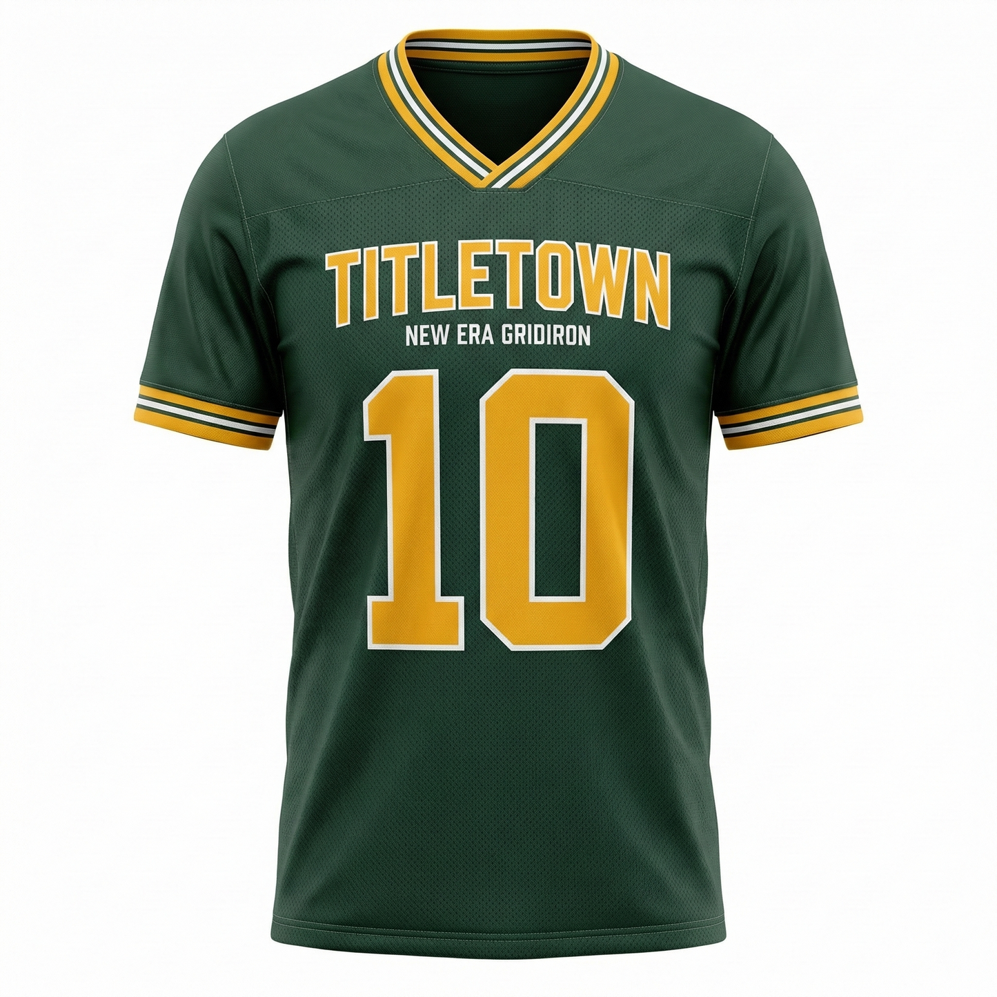 Green Bay Titletown Pro-Style Football Jersey | Wisconsin Gridiron New Era AOP Apparel
