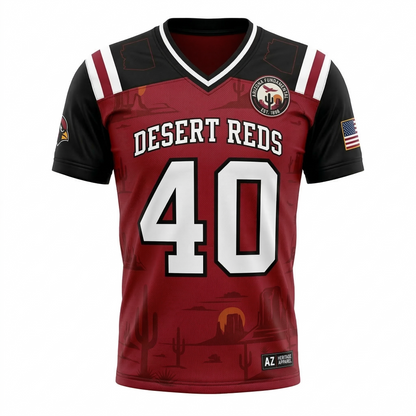 Unisex Arizona Heritage Football Fan Jersey | Cardinal Red Desert Edition AOP