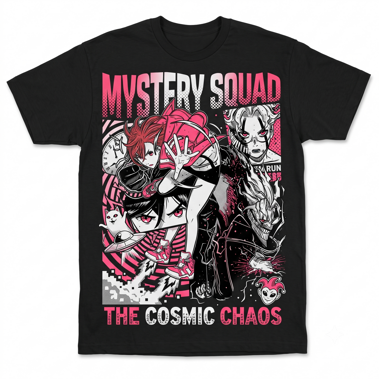 Anime Battle Graphic Tee, Supernatural Manga Art Streetwear, Japanese Aesthetic Unisex Shirt