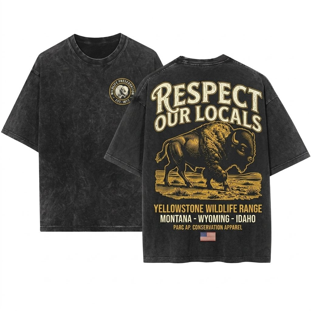 Vintage Cowboy Bison Owner Farmer Graphic Buffalo Unisex Wash T-Shirt