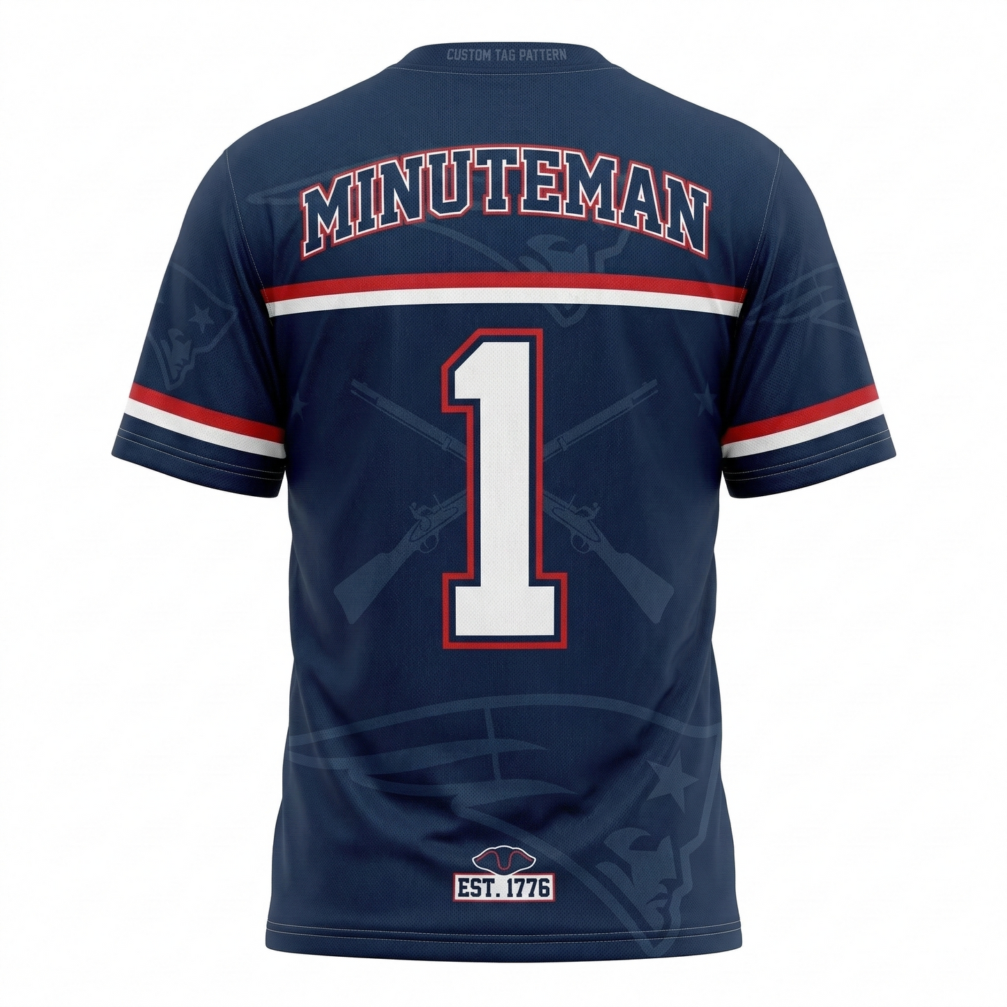 Boston Football Dynasty Jersey AOP - Navy Red White Heritage Edition