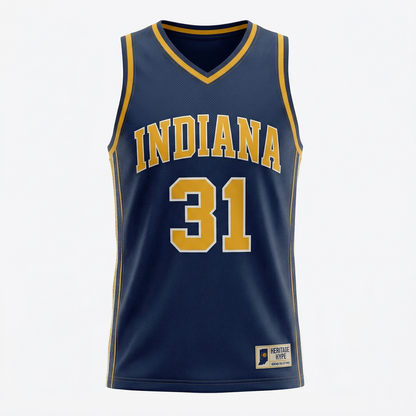 Indiana Hoosier Heritage Navy & Gold Basketball Jersey - Classic Fan Apparel