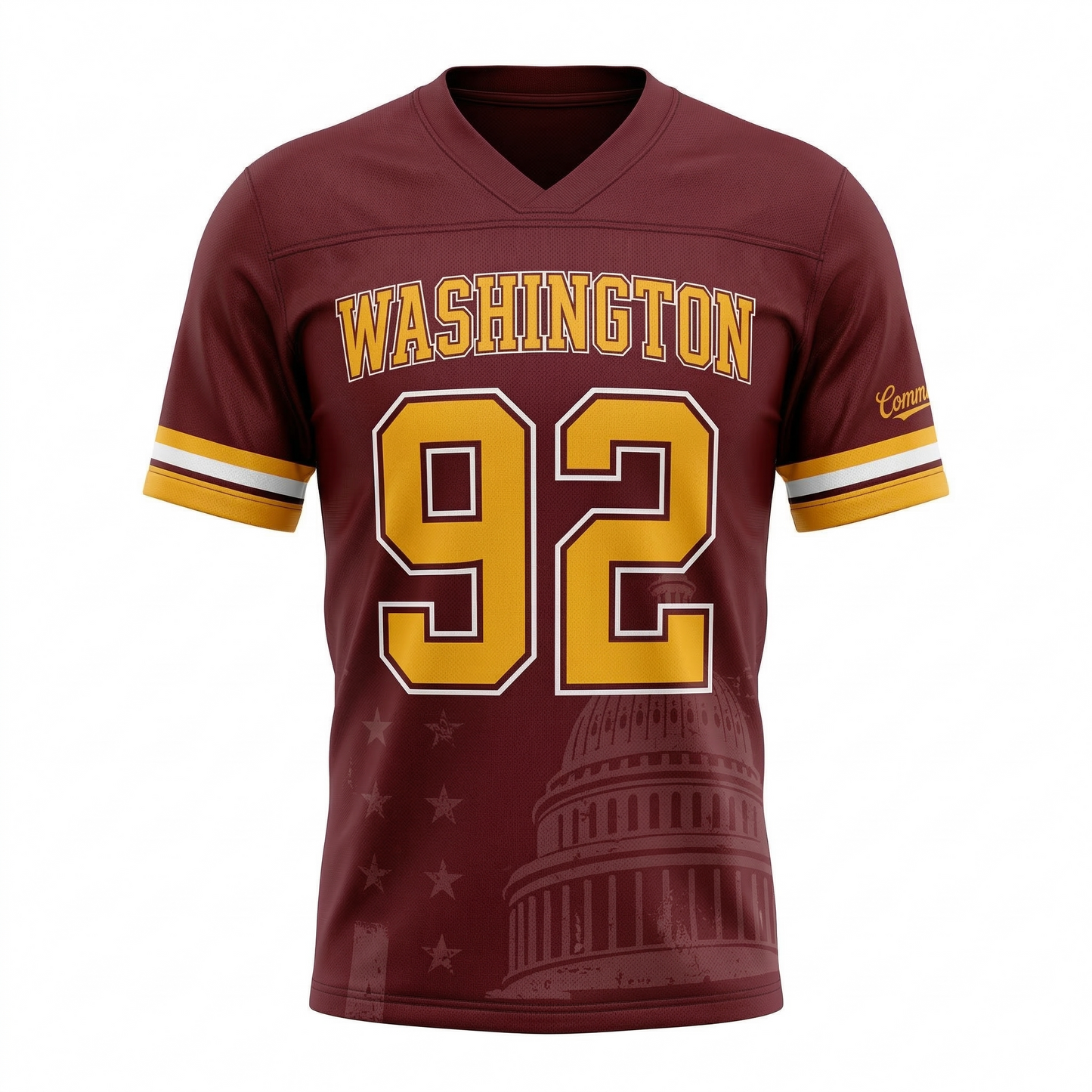 Unisex Washington Heritage Football Jersey - Burgundy & Gold D.C. Gameday Apparel