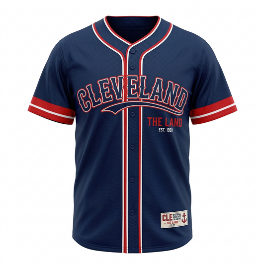 Unisex Cleveland Baseball Button-Up Jersey - Heritage Hype Collection - The Land Edition