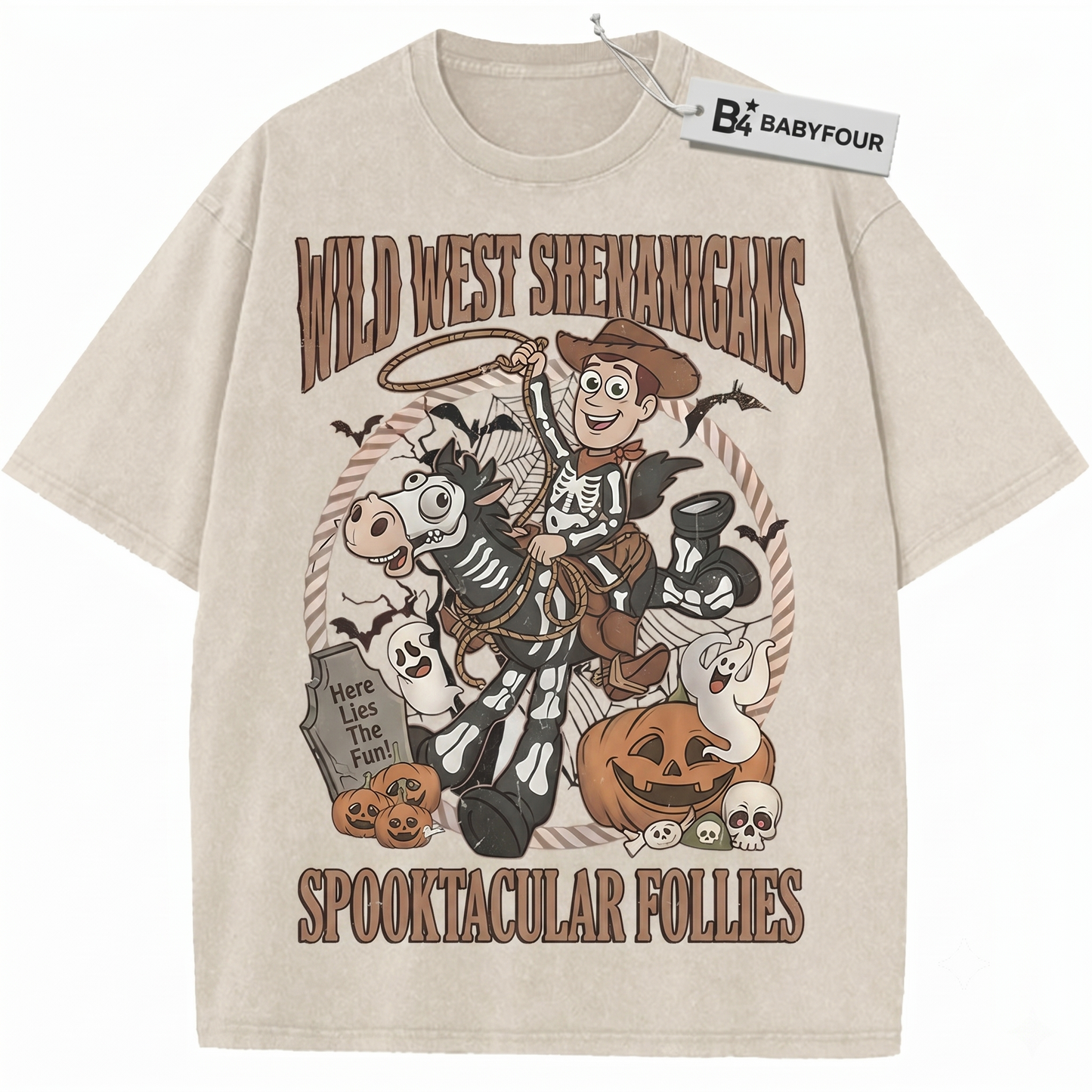 Retro Cowboy Sheriff Halloween Cartoon Unisex T-Shirt