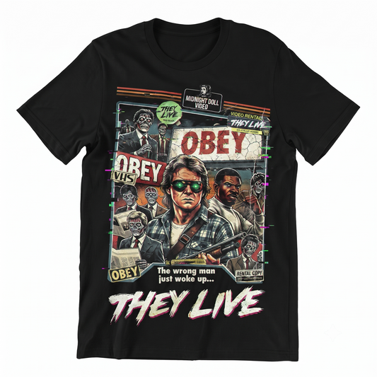 80s Sci-Fi Cult Horror Movie Tribute Graphic Apparel Vintage Aesthetic Unisex T-shirt