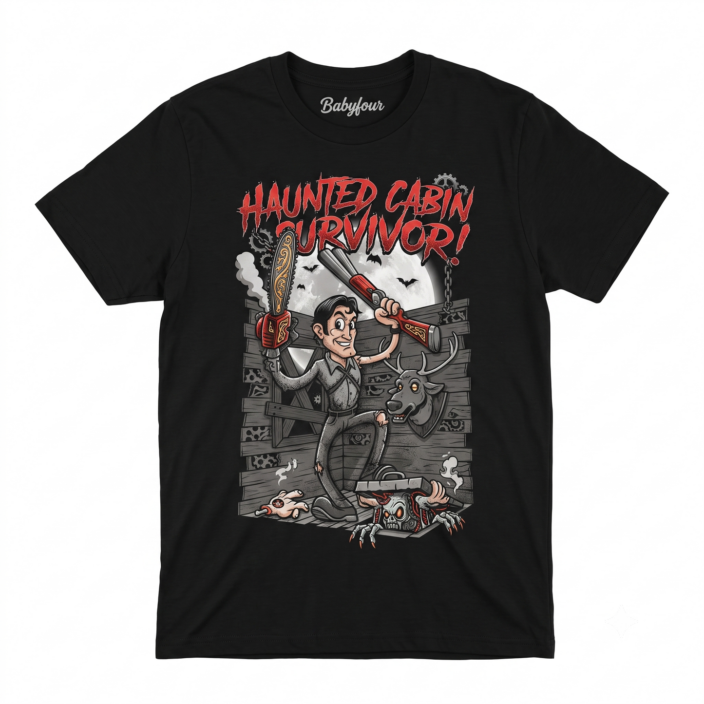 Retro Horror Hero Vintage 1930s Cartoon Character Unisex T-shirt