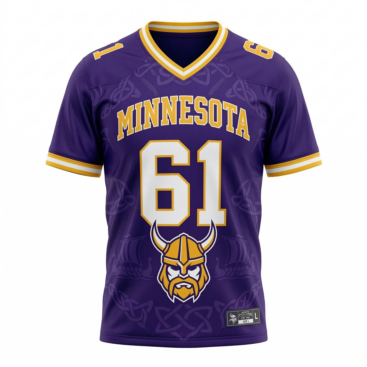 Vintage Minnesota 'Purple People Eaters' Inspired All-over-Print Football Jersey – Unisex
