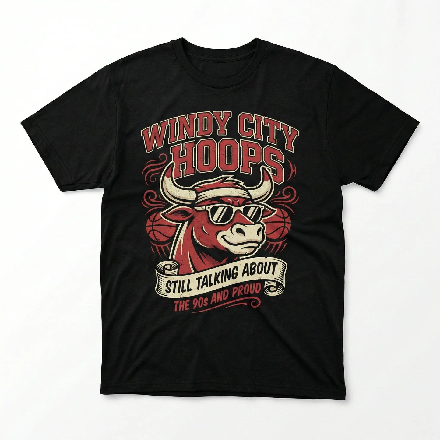 Funny Windy City Hoops Vintage Basketball Apparel | Ultimate Fan Gear