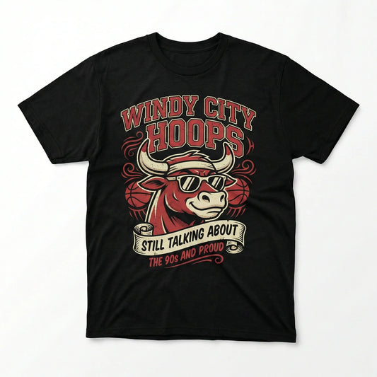 Funny Windy City Hoops Vintage Basketball Apparel | Ultimate Fan Gear