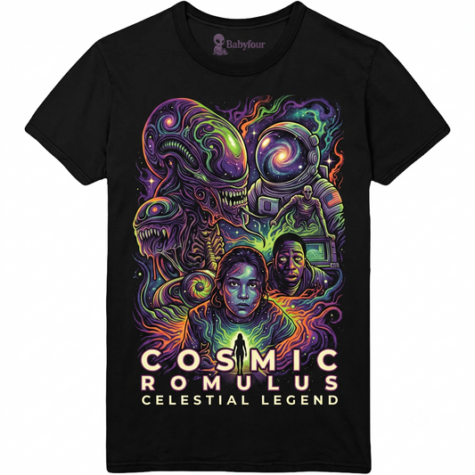 Retro Sci-Fi Xenomorph Graphic Tee - Vintage Space Horror Movie Merchandise - Unisex T-shirt