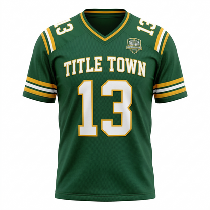 Green Bay Football Legend Heritage All-Over Print Jersey - Classic Professional Football Fan Apparel