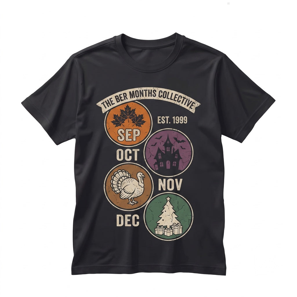 BER Months Season Fall Halloween Thanksgiving Christmas Cozy Holiday Lover Gift Unisex TShirt