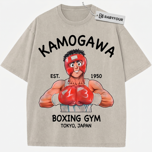 Vintage Anime Boxing Graphic Tee - Unisex Heavyweight T-Shirt