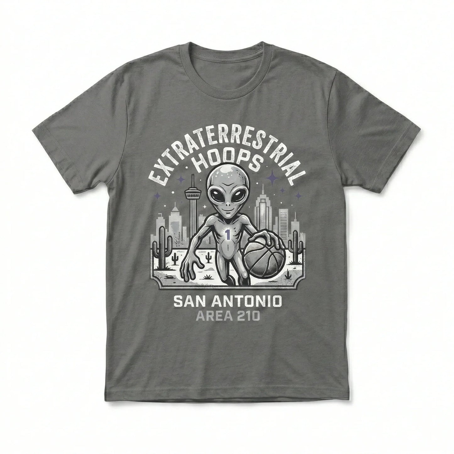 San Antonio Alien Basketball Fan Apparel - Texas Hoops Extraterrestrial Graphic Shirts & Hoodies