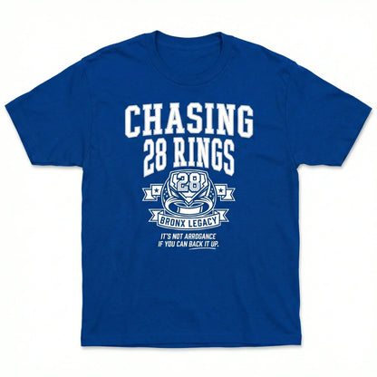 NY Bronx Baseball "Chasing 28 Rings" Legacy Fan Gift - T-Shirt, Hoodie, Sweatshirt, Long Sleeve