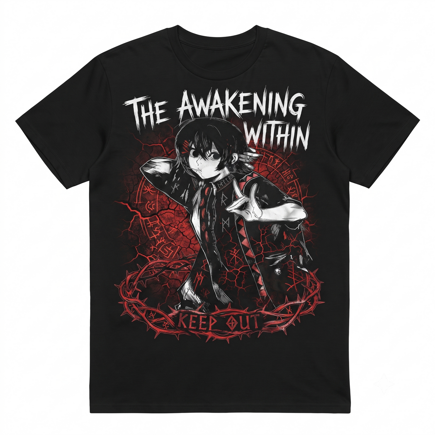 Dark Anime Aesthetic Graphic T-Shirt, Japanese Inspired Streetwear Tee, Unisex Cotton Graphic Top
