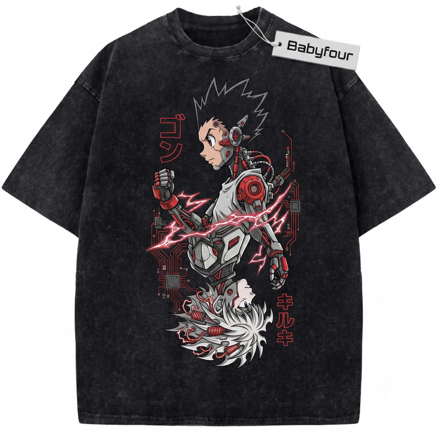 Retro Anime Hunter Zoldyck & Freecss Graphic Tee, Vintage 90s Japanese Manga Style Graphic Print - Unisex Tshirt
