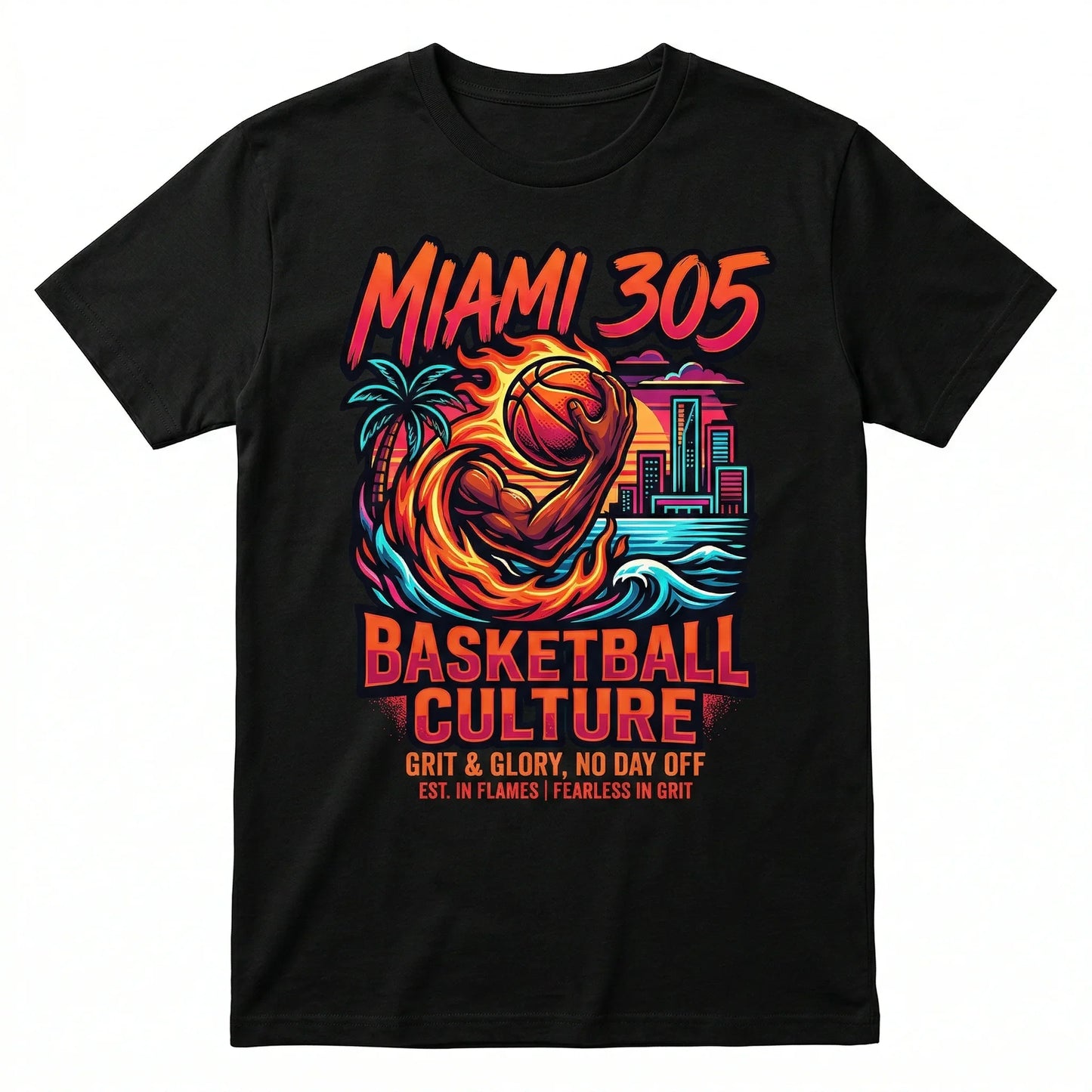 Premium Miami 305 Basketball Culture Fan Apparel | Vice City Game Day Gear
