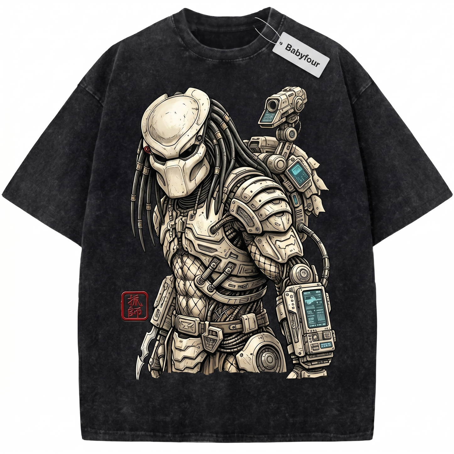 Vintage Sci-Fi Space Monster vs Alien Hunter Graphic Unisex T-Shirt