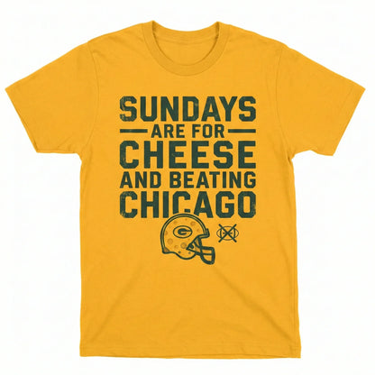 Green Bay Football Fan Funny Sundays Are For Cheese Game Day Apparel - T-Shirt, Hoodie, Sweatshirt