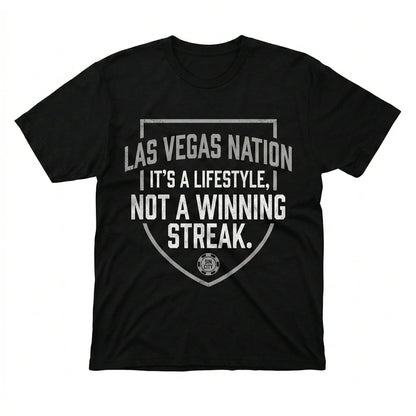 Notorious Silver & Black Vegas Football "We Don't Play Nice" Fan Apparel (T-shirt, Tank, Long Sleeve, Sweatshirt, Hoodie)