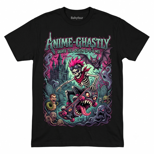 90s Retro Horror Book Curly Skeleton Unisex T-shirt