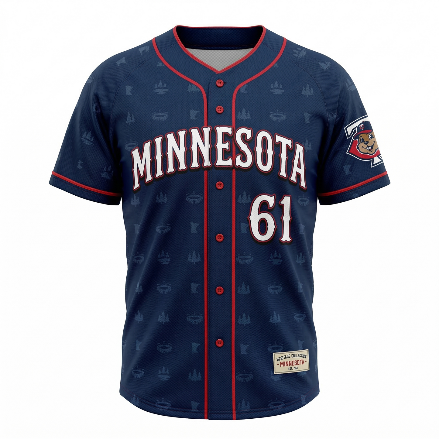 Minnesota Baseball Heritage Performance Jersey - The Gopher State AOP Button-Up - Unisex