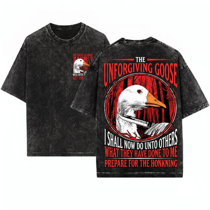 I Shall Now Do Unto Others Funny Vintage Japanese Goose Graphic Tee Apparel Unisex Wash T-Shirt