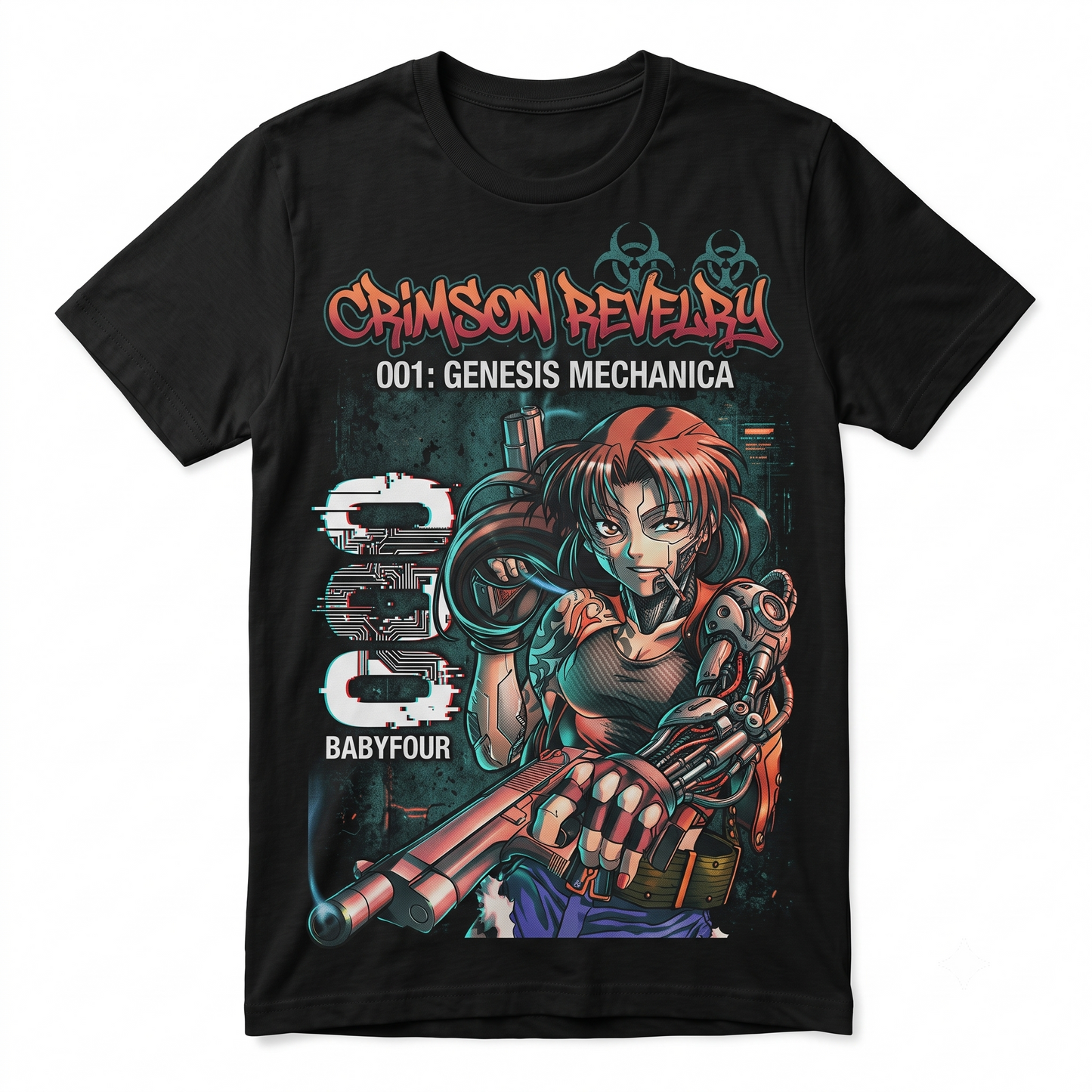Badass Anime Gunslinger Girl Vintage Graphic Tee - Retro Aesthetic Manga Fan Unisex T-Shirt