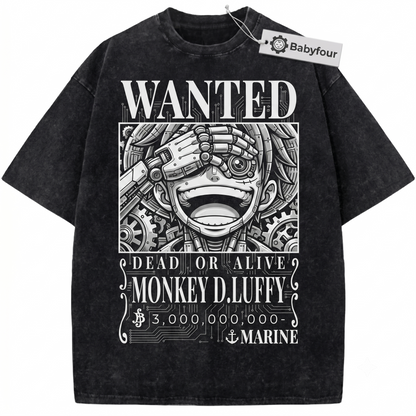 Anime Pirate Captain Straw Hat Vintage Graphic T-Shirt - Retro Manga King of Pirates Unisex T-shirt