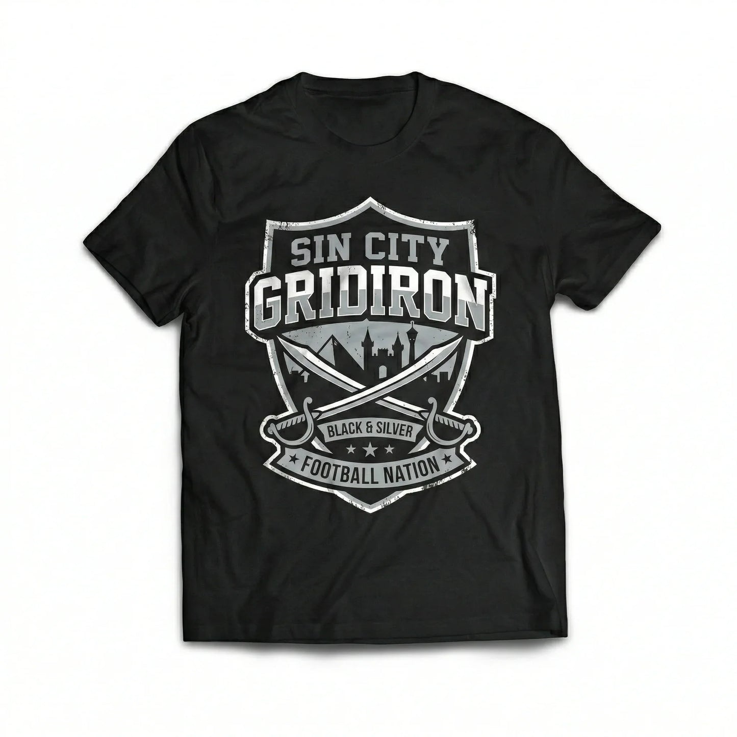 Silver & Black Vegas Football Nation Era Shirt - Game Day Fan Apparel (T-shirt, Tank, Long Sleeve, Sweatshirt, Hoodie)